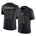W.Commanders #29 Rasul Douglas Player Black Limited Reflective Home Game Stitched Jerseys