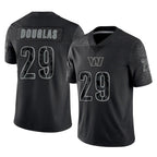 W.Commanders #29 Rasul Douglas Player Black Limited Reflective Home Game Stitched Jerseys