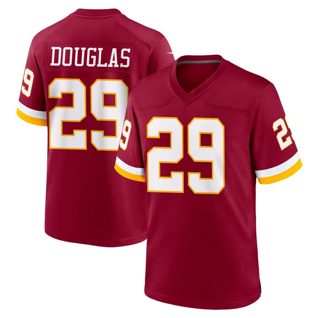 W.Commanders #29 Rasul Douglas Player Burgundy Game Home Stitched Jerseys