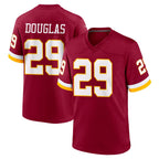 W.Commanders #29 Rasul Douglas Player Burgundy Game Home Stitched Jerseys