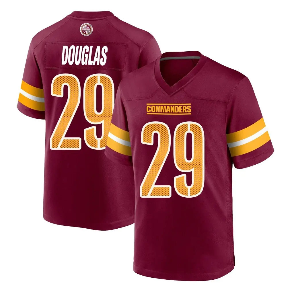 W.Commanders #29 Rasul Douglas Player Burgundy Home Game Stitched Jerseys