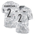 W.Commanders #2 Amik Robertson Player Arctic Camo Limited Salute To Service Home Game Stitched Jerseys