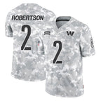 W.Commanders #2 Amik Robertson Player Arctic Camo Limited Salute To Service Home Game Stitched Jerseys