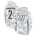 W.Commanders #2 Amik Robertson Player Arctic Camo Limited Salute to Service pullover hoodies