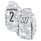W.Commanders #2 Amik Robertson Player Arctic Camo Limited Salute to Service pullover hoodies
