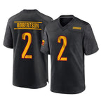 W.Commanders #2 Amik Robertson Player Black Home Game Stitched Jerseys
