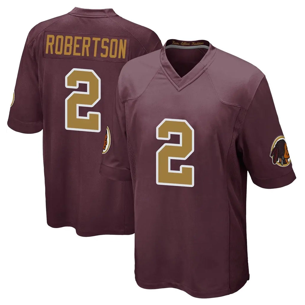 W.Commanders #2 Amik Robertson Player Burgundy Alternate Home Game Stitched Jerseys