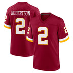 W.Commanders #2 Amik Robertson Player Burgundy Game Home Stitched Jerseys