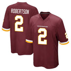 W.Commanders #2 Amik Robertson Player Burgundy Team Color Home Game Stitched Jerseys