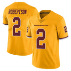 W.Commanders #2 Amik Robertson Player Gold Limited Color Rush Home Game Stitched Jerseys