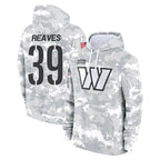 W.Commanders #39 Jeremy Reaves Player Arctic Camo Limited Salute to Service pullover hoodies