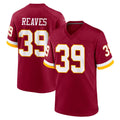 W.Commanders #39 Jeremy Reaves Player Burgundy Game Home Stitched Jerseys