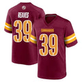 W.Commanders #39 Jeremy Reaves Player Burgundy Home Game Stitched Jerseys