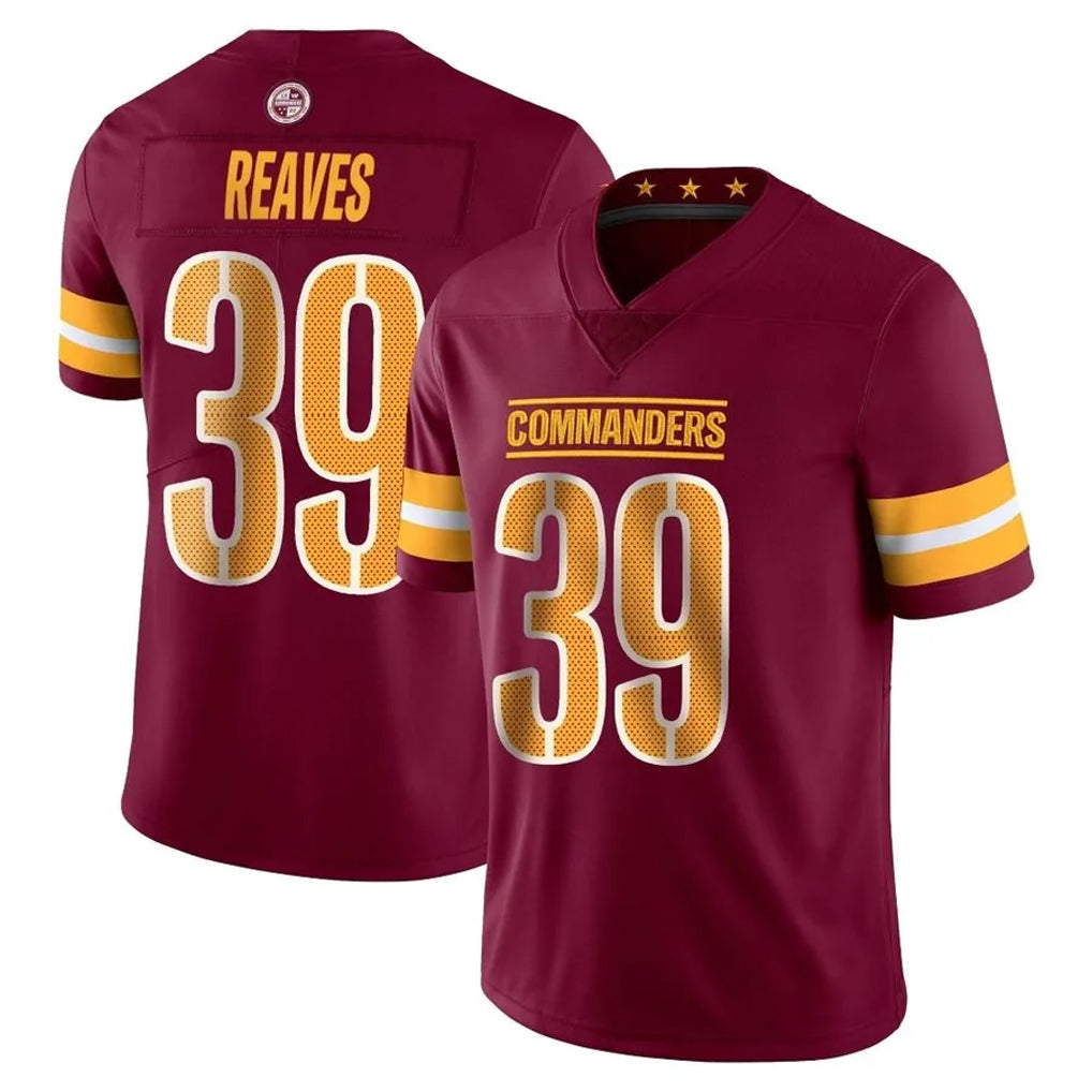 W.Commanders #39 Jeremy Reaves Player Burgundy Limited Vapor Home Game Stitched Jerseys
