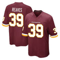 W.Commanders #39 Jeremy Reaves Player Burgundy Team Color Home Game Stitched Jerseys