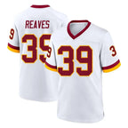 W.Commanders #39 Jeremy Reaves Player White Home Game Stitched Jerseys
