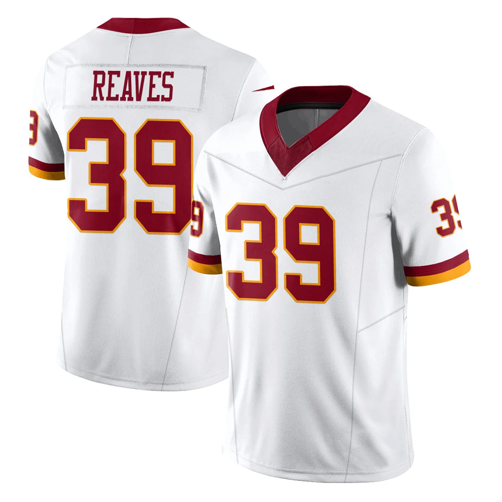 W.Commanders #39 Jeremy Reaves Player White Limited Vapor F.U.S.E. Home Game Stitched Jerseys