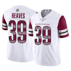 W.Commanders #39 Jeremy Reaves Player White Limited Vapor Home Game Stitched Jerseys