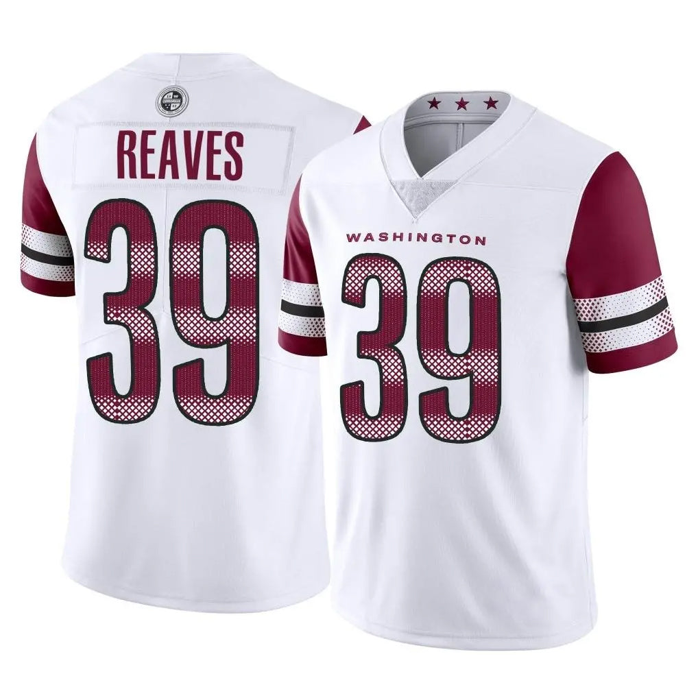 W.Commanders #39 Jeremy Reaves Player White Limited Vapor Home Game Stitched Jerseys