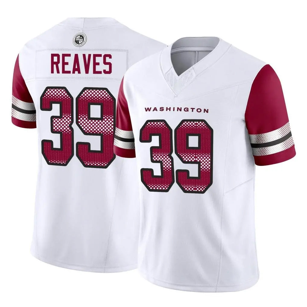 W.Commanders #39 Jeremy Reaves Player White Vapor F.U.S.E. Limited Home Game Stitched Jerseys