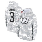 W.Commanders #3 Stefon Diggs Player Arctic Camo Limited Salute to Service pullover hoodies