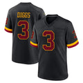 W.Commanders #3 Stefon Diggs Player Black Limited Home Game Stitched Jerseys