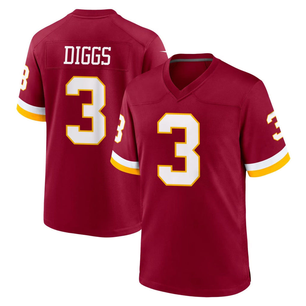 W.Commanders #3 Stefon Diggs Player Burgundy Game Home Stitched Jerseys