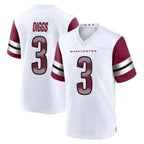 W.Commanders #3 Stefon Diggs Player White Game Home Stitched Jerseys