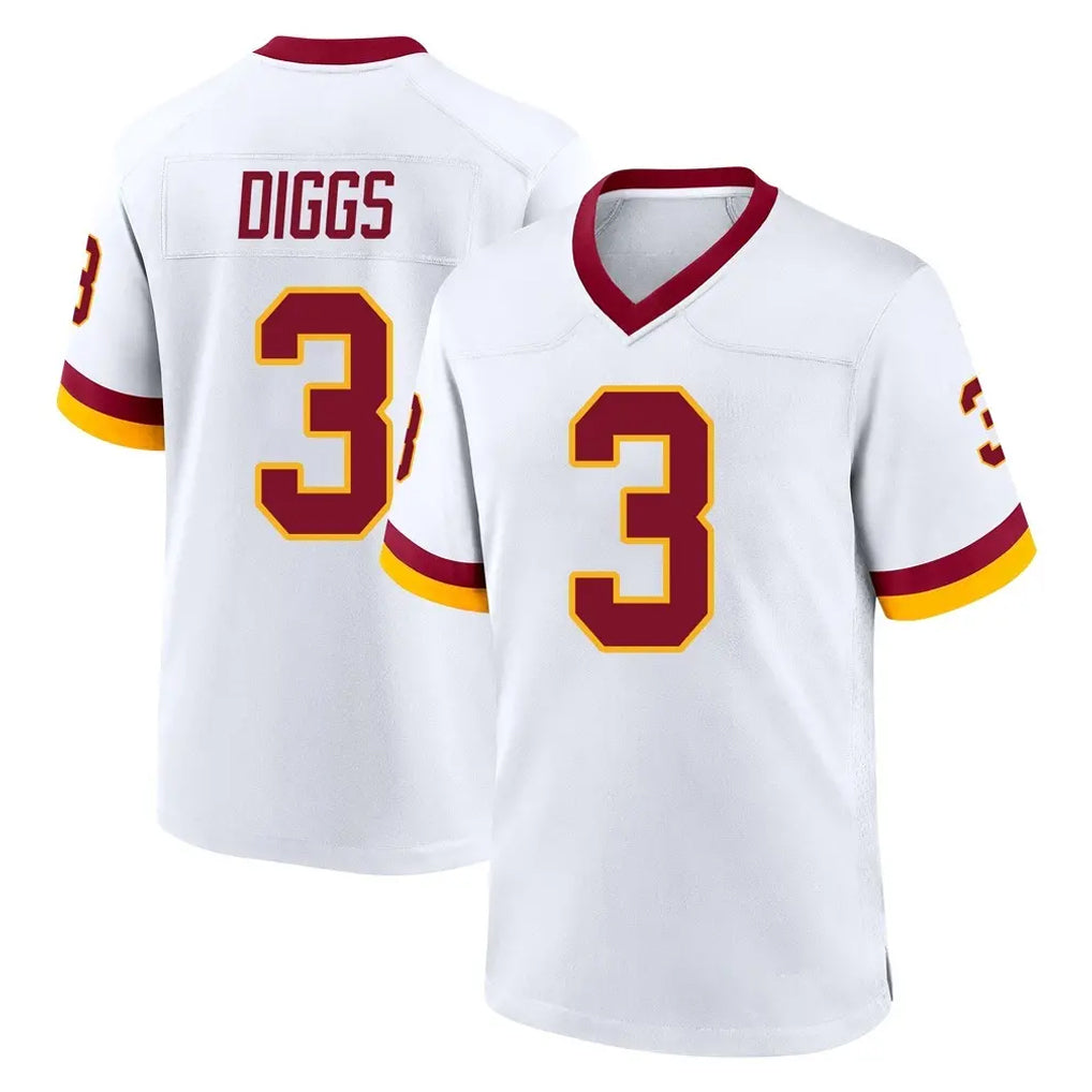W.Commanders #3 Stefon Diggs Player White Home Game Stitched Jerseys