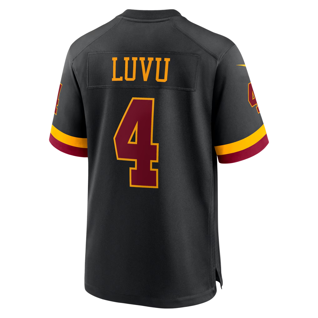 W.Commanders #4 Frankie Luvu Black Hail Raiser Alternate Game Stitched Jerseys