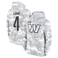W.Commanders #4 Frankie Luvu Player Arctic Camo Salute to Service Hoodies Stitched Jerseys