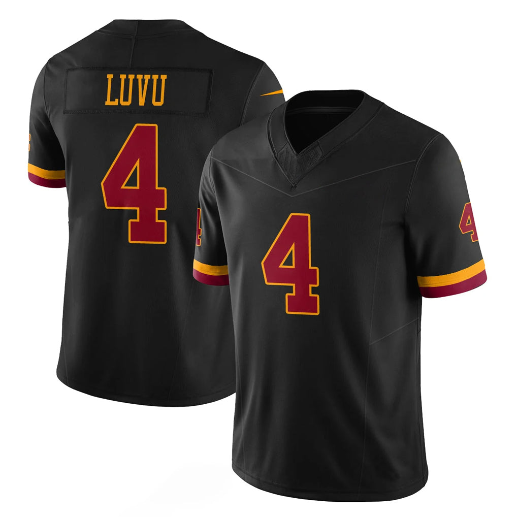 W.Commanders #4 Frankie Luvu Player Black Limited Vapor Home Game Stitched Jerseys