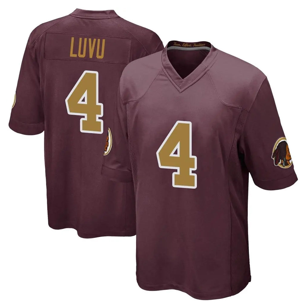 W.Commanders #4 Frankie Luvu Player Burgundy Alternate Home Game Stitched Jerseys
