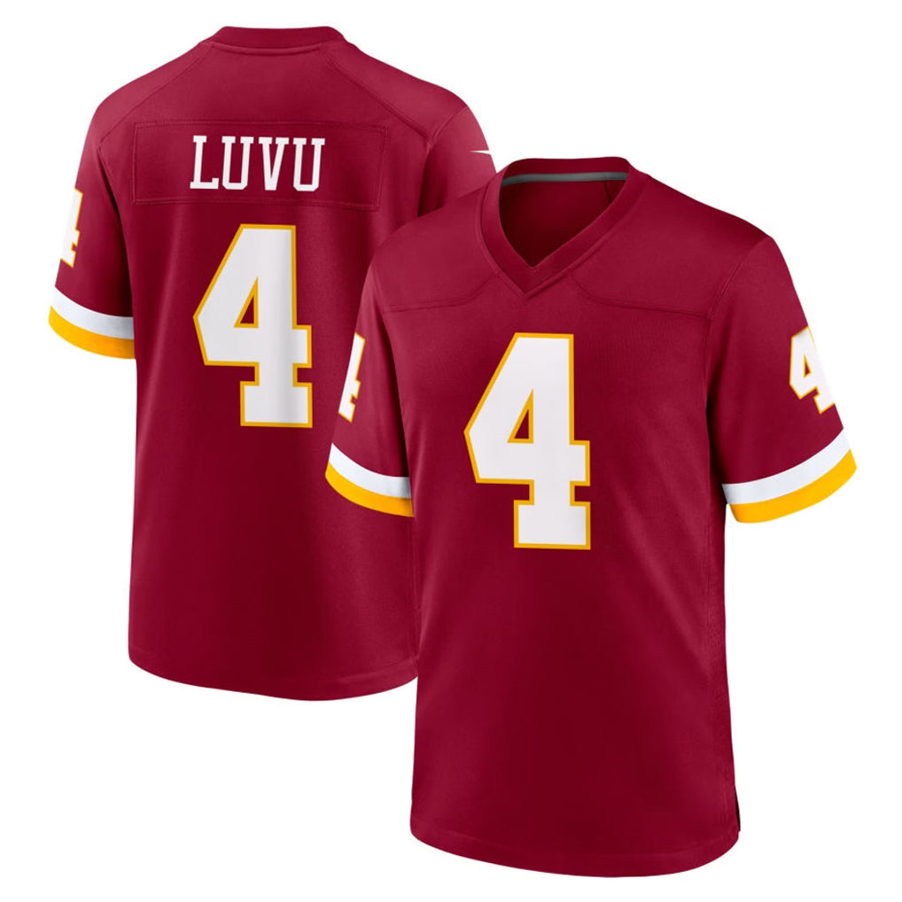 W.Commanders #4 Frankie Luvu Player Burgundy Game Home Stitched Jerseys