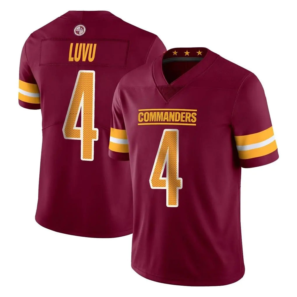 W.Commanders #4 Frankie Luvu Player Burgundy Limited Vapor Home Game Stitched Jerseys
