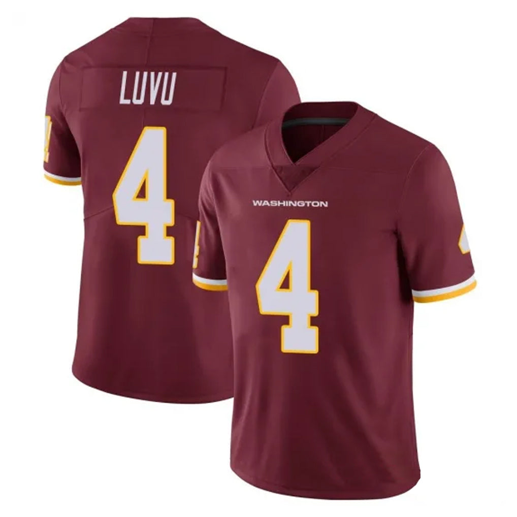 W.Commanders #4 Frankie Luvu Player Burgundy Vapor Limited Stitched Jerseys