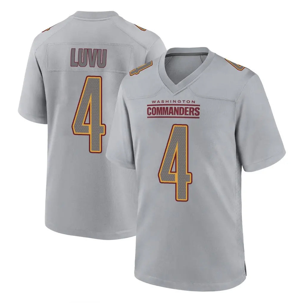 W.Commanders #4 Frankie Luvu Player Gray Atmosphere Fashion Home Game Stitched Jerseys