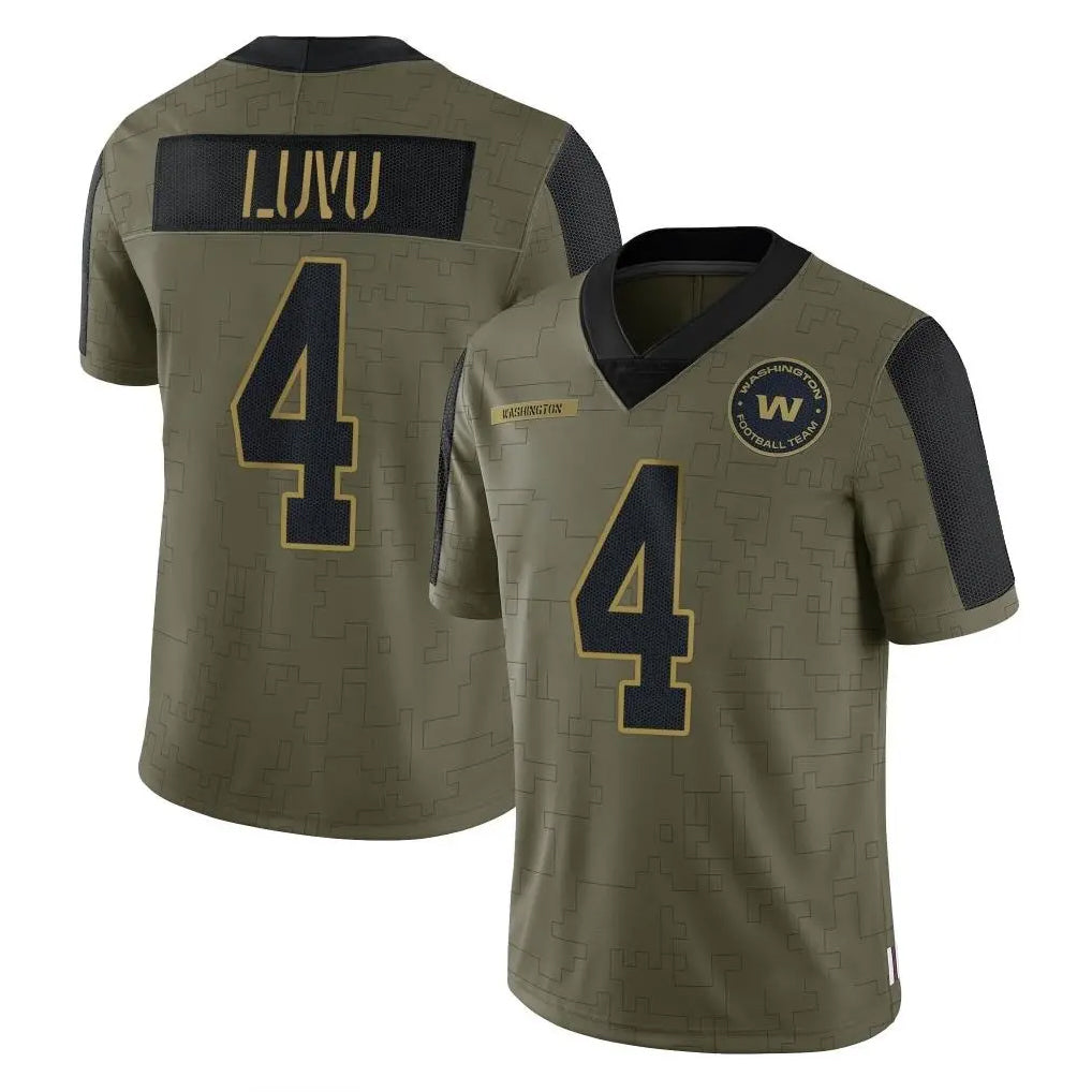 W.Commanders #4 Frankie Luvu Player Olive Salute To Service Limited Game Stitched Jerseys