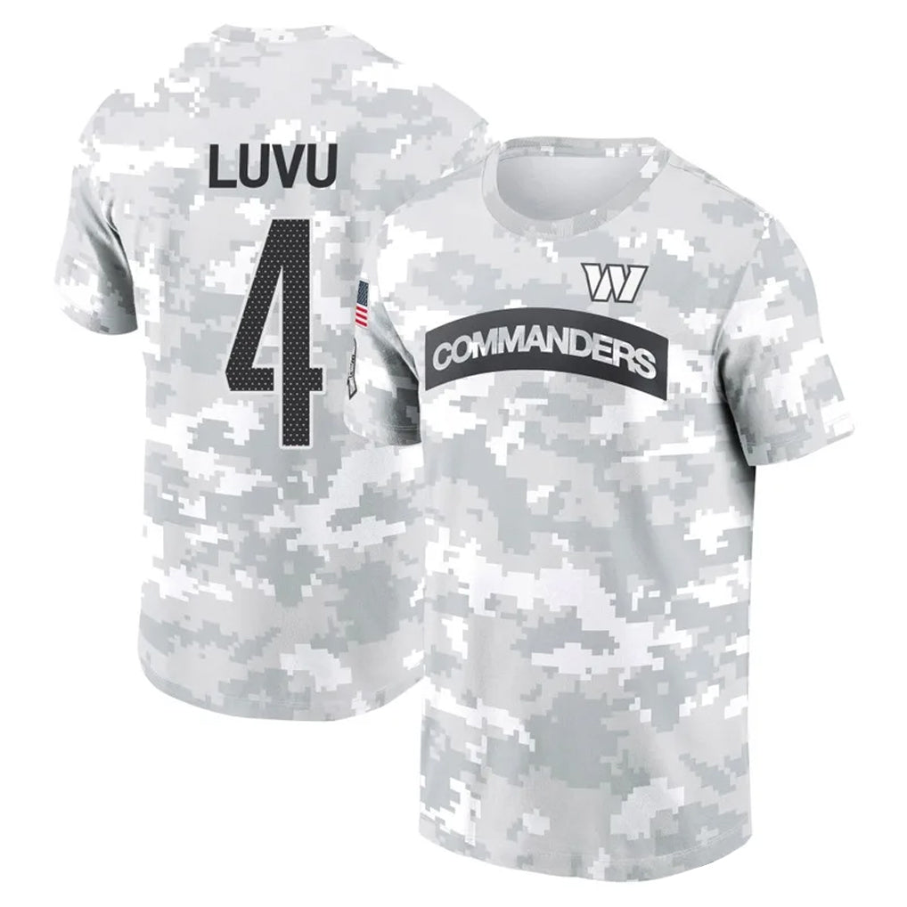 W.Commanders #4 Frankie Luvu Player Salute to Service Hoodies T-Shirts Football Jerseys