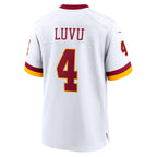 W.Commanders #4 Frankie Luvu Player White Game Football Jerseys