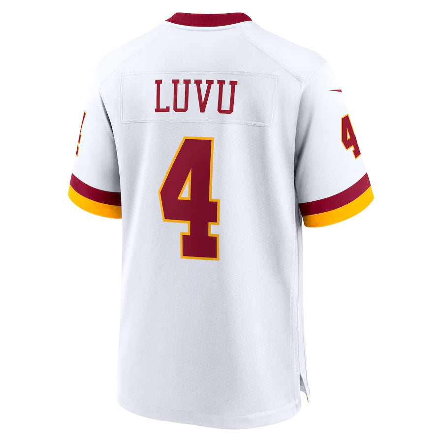 W.Commanders #4 Frankie Luvu Player White Game Football Jerseys