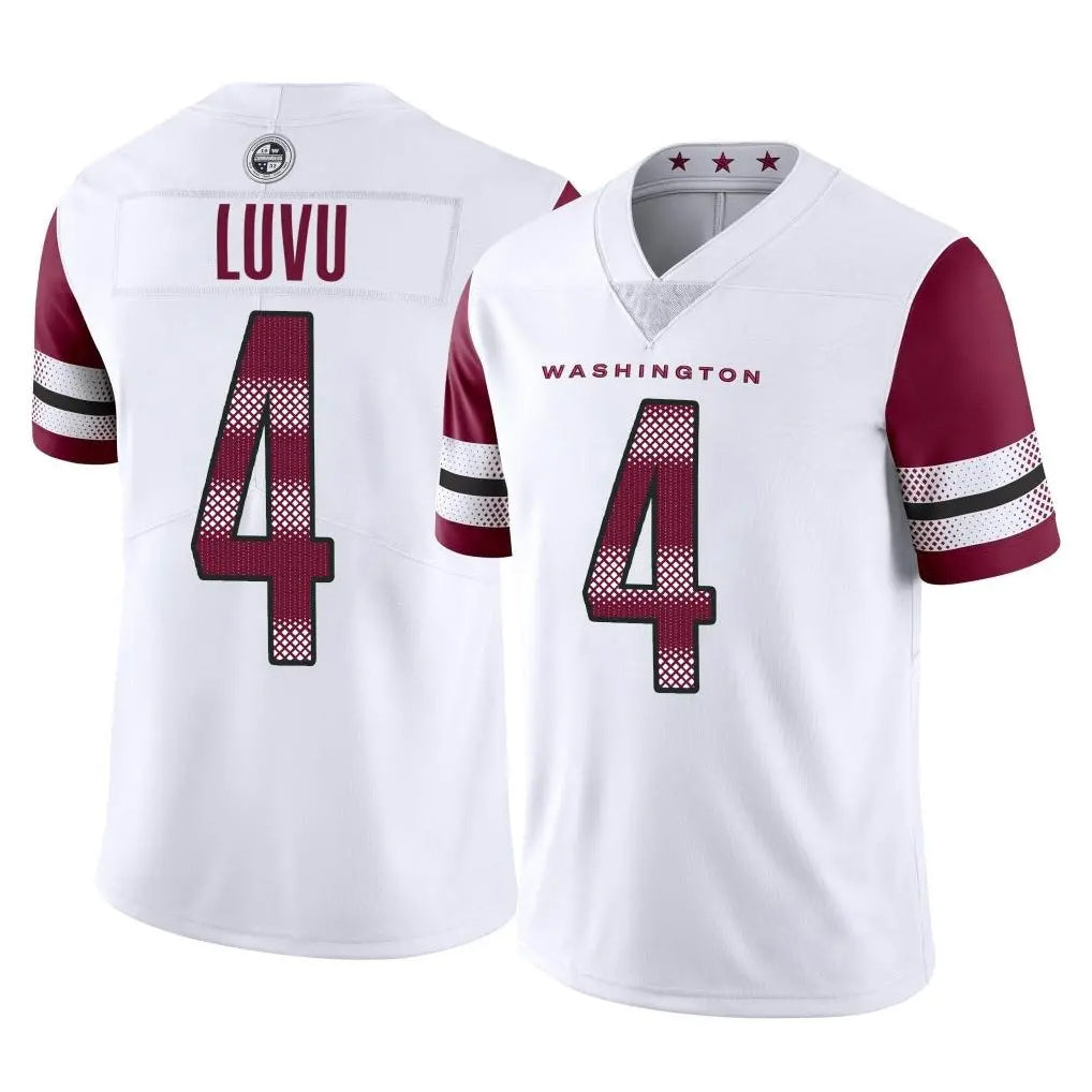 W.Commanders #4 Frankie Luvu Player White Limited Vapor Home Game Stitched Jerseys