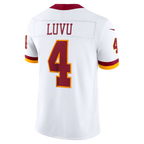 W.Commanders #4 Frankie Luvu White Vapor F.U.S.E. Stitched Limited Jerseys