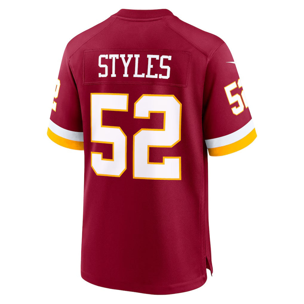 W.Commanders #52 Sonny Styles Burgundy 2026 Draft First Round Pick No. 7 Team Game Stitched Jerseys