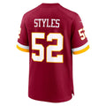 W.Commanders #52 Sonny Styles Burgundy 2026 Draft First Round Pick No. 7 Team Game Stitched Jerseys