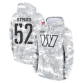 W.Commanders #52 Sonny Styles Player Arctic Camo Limited Salute to Service pullover hoodies