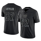 W.Commanders #52 Sonny Styles Player Black Limited Reflective Home Game Stitched Jerseys