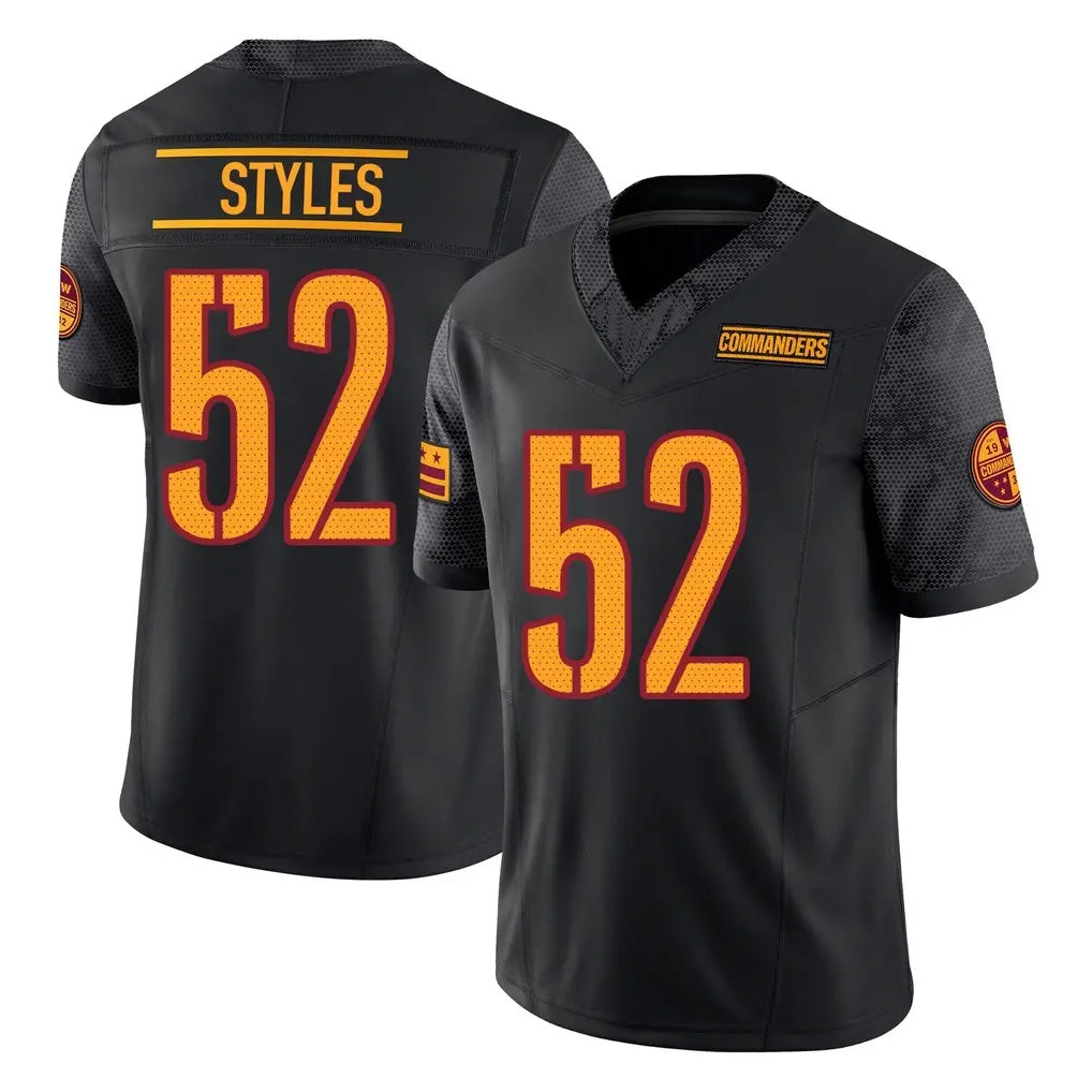 W.Commanders #52 Sonny Styles Player Black Limited Vapor F.U.S.E. Home Game Stitched Jerseys