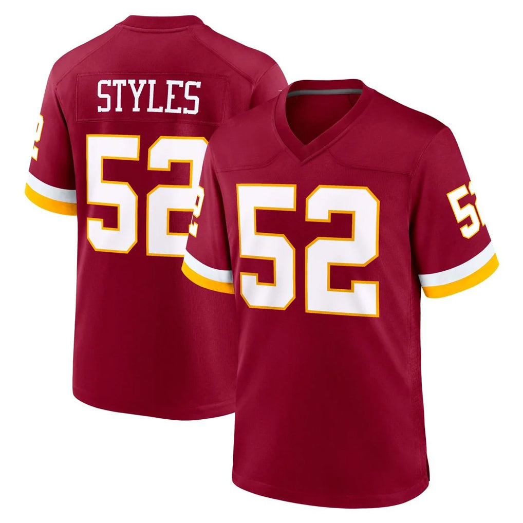 W.Commanders #52 Sonny Styles Player Burgundy Game Home Stitched Jerseys