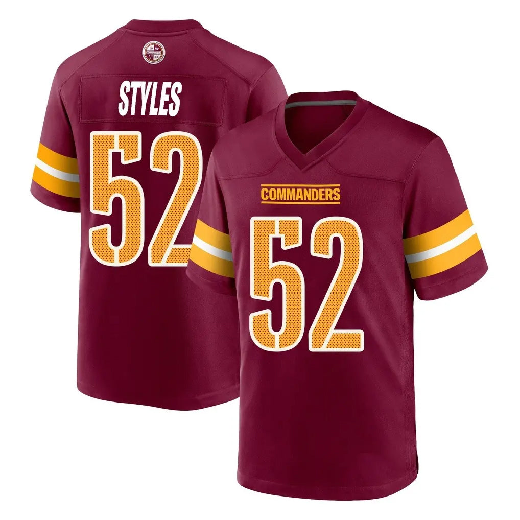 W.Commanders #52 Sonny Styles Player Burgundy Home Game Stitched Jerseys